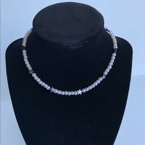Pearl necklace with stars chocker